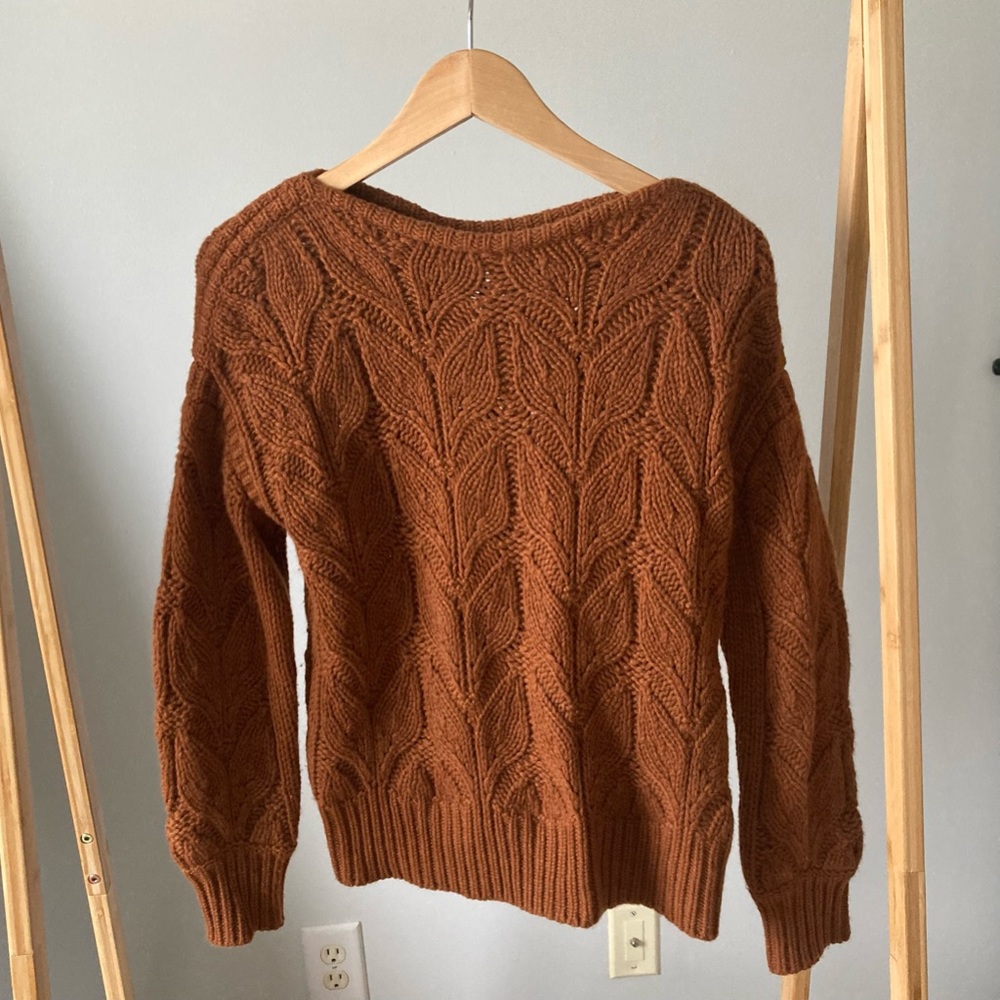 Garnet Hill Recycled Cashmere Chunky Boatneck Sweater